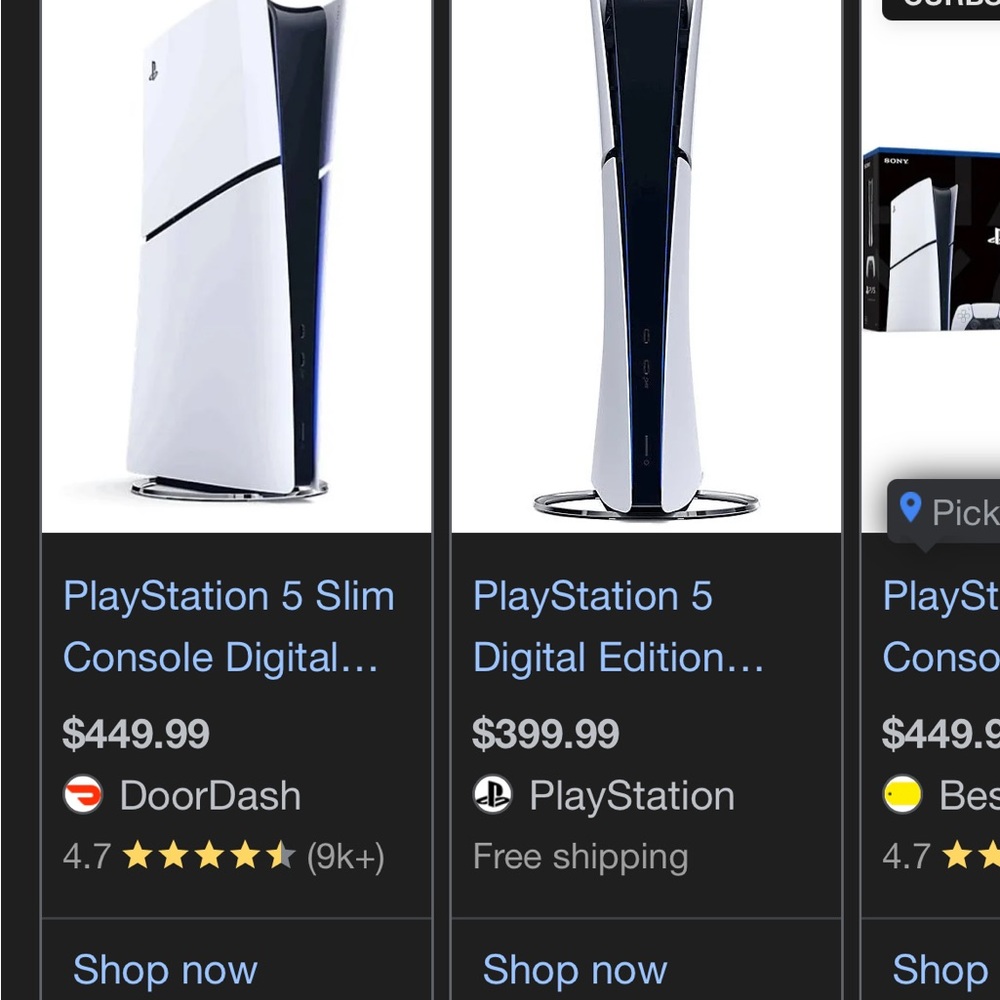 Sony PlayStation 5 Slim Console - Black and White